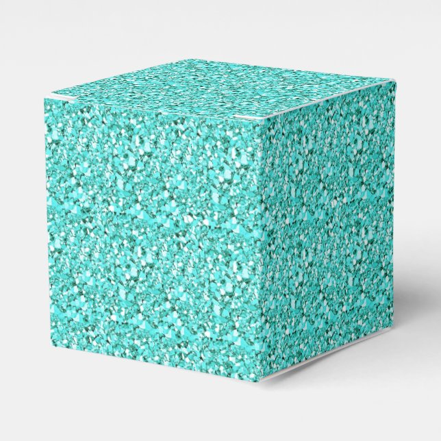 Druzy crystal - aquamarine favour box (Front Side)
