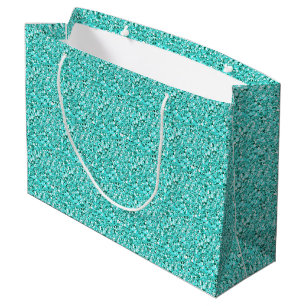 Druzy crystal - aquamarine large gift bag
