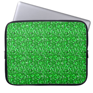 Druzy crystal - emerald green laptop sleeve