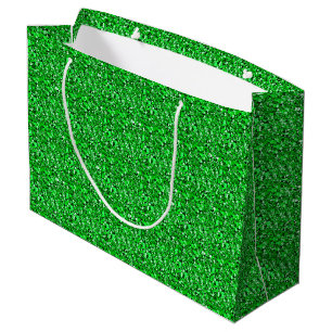 Druzy crystal - emerald green large gift bag