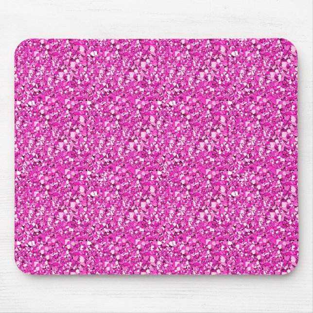 Druzy crystal - fuchsia pink mouse pad (Front)
