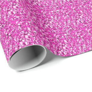 Druzy crystal - fuchsia pink wrapping paper