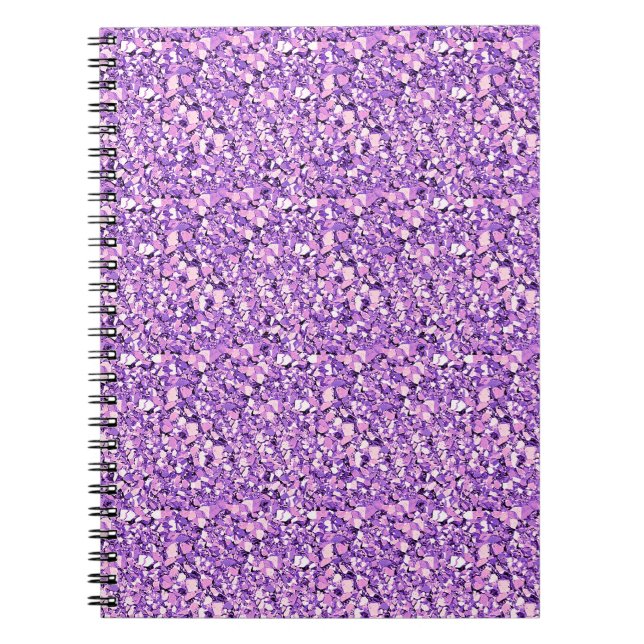 Druzy crystal - light orchid spiral notebook (Front)