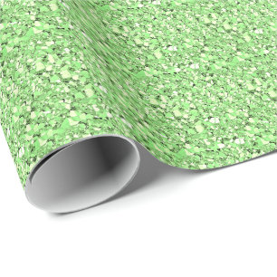 Druzy crystal - peridot green wrapping paper