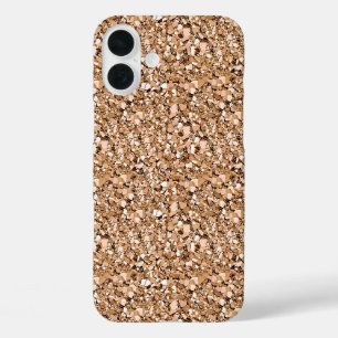Druzy crystal - rose gold colour iPhone 16 plus case