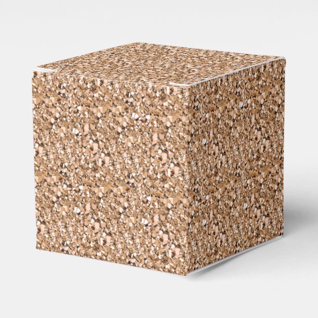 Druzy crystal - rose gold colour favour box (Front Side)