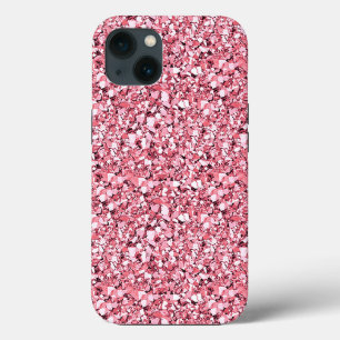 Druzy crystal - rose quartz pink iPhone 13 case
