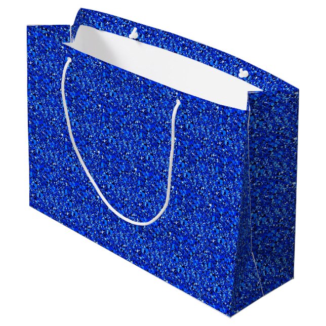 Druzy crystal - sapphire blue large gift bag (Back Angled)