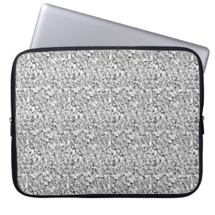 Druzy crystal - white gold colour laptop sleeve