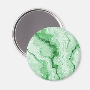 Druzy Forest Green Agate Look Magnet