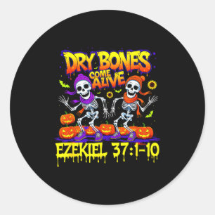 Dry Bones Come Alive Ezekiel 37 Bible Verse Christ Classic Round Sticker