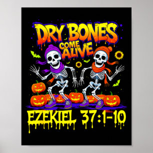 Dry Bones Come Alive Ezekiel 37 Bible Verse Christ Poster