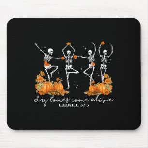Dry Bones Come Alive Halloween Skeleton Dancing Ch Mouse Pad