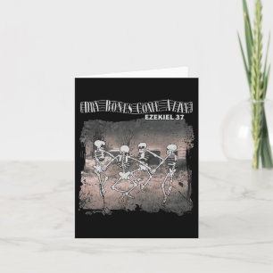 Dry Bones Come Alive Skeleton Dancing Halloween  Card