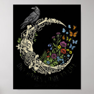Dry Bones Come To Life Christian Bible Floral Moon Poster