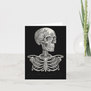 Dry Bones Come To Life Christian Bible Skeleton Card