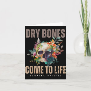 Dry Bones Come To Life Ezekiel Christian Bible Flo Card