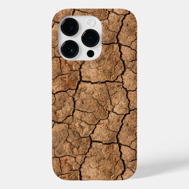 Dry Cracked Earth Texture iPhone Case (Back)