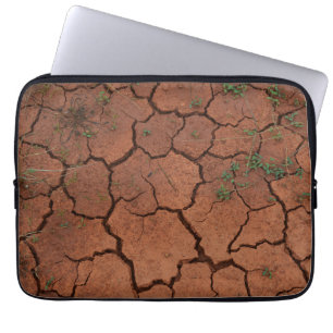 dry, cracked ground laptop sleeve