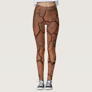 dry, cracked ground leggings