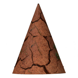 dry, cracked ground party hat