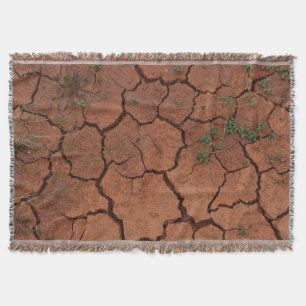 dry, cracked ground throw blanket