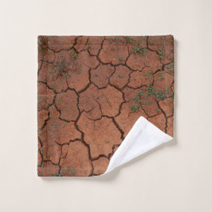 dry, cracked ground wash cloth