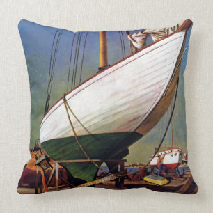 Dry Dock by John Atherton Cushion