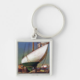 Dry Dock by John Atherton Key Ring