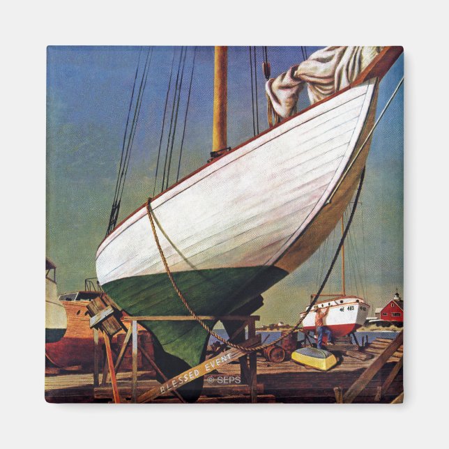 Dry Dock by John Atherton Magnet (Front)