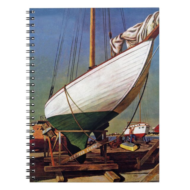 Dry Dock by John Atherton Spiral Notebook (Front)