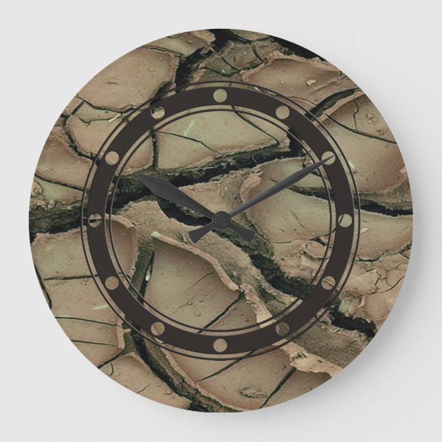 DRY EARTH + your idea Large Clock (Front)