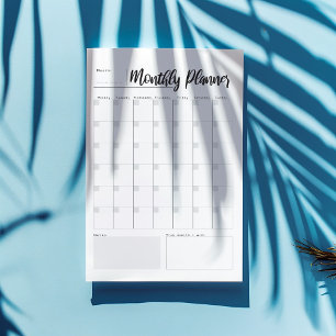 Dry Erase Magnetic Monthly Planner Notepad