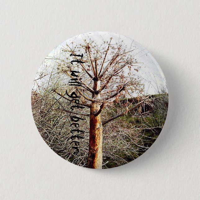 Dry Ferula Plant 6 Cm Round Badge (Front)