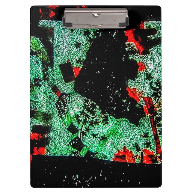 Dry flower abstract clipboard recycled plastic (Front)