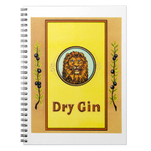 Dry Gin Lion Spiral Notebook