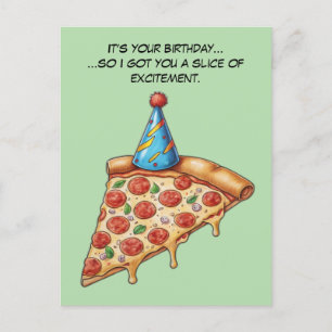 Dry Humour Birthday Slice Postcard