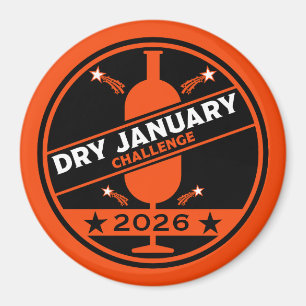 Dry January Challenge Encouragement Magnet