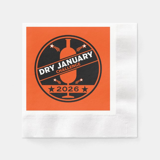 Dry January Challenge Encouragement Napkin (Front)