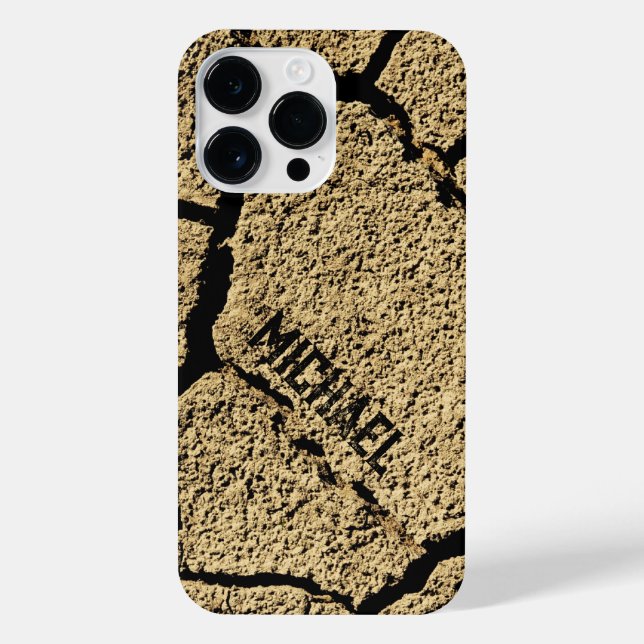 Dry land cracked earth drought Cool Your name iPhone Case (Back)