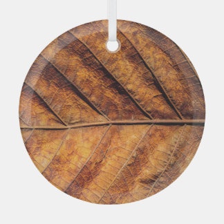 Dry leaf: natural texture background. glass tree decoration