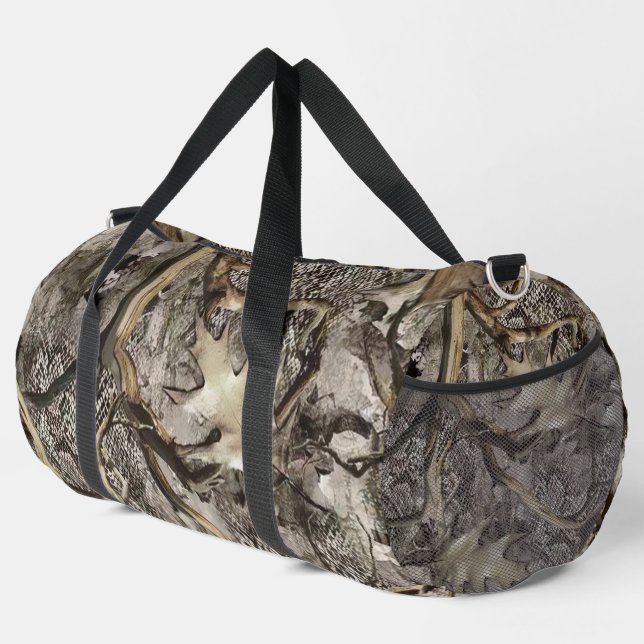 Dry Leaves Camo for Hunters Duffle Bag (Right Corner)
