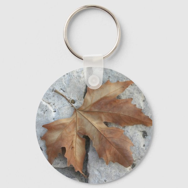 Dry maple leaf key ring (Front)
