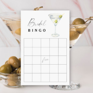 Dry Martini Bridal shower bingo game