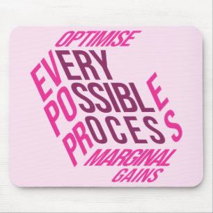 Dry Motivation Marginal Gains Blush & Berry Mouse Pad