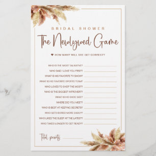 Dry Pampas Grass   The Newlywed Game Card