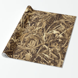 Dry Reeds Duck Blind Wrapping Paper