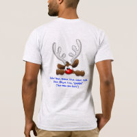 DRY SENSE OF HUMOR FUNNY REINDEER GRAY T-SHIRT