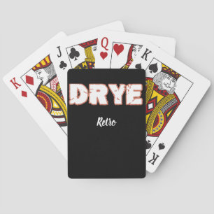 dry text bold typo playing cards