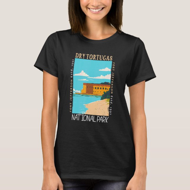 Dry Tortugas National Park Florida Distressed Vint T-Shirt (Front)
